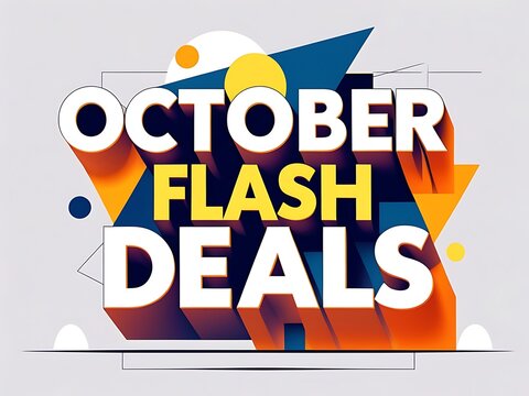 October flash deals graphic design.
