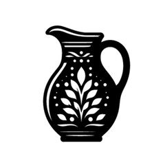 Handcrafted Vintage Jug 27 Vector Illustration