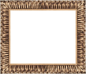 Wooden picture frame with rough relief