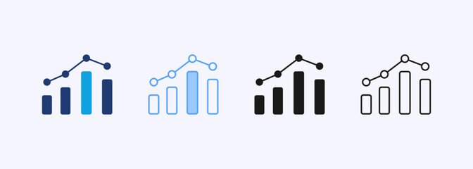 Graph Icon Set Multiple Style Collection