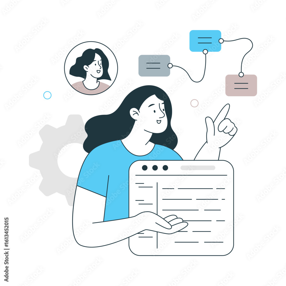 Poster software architect vector illustration. eps 10 file