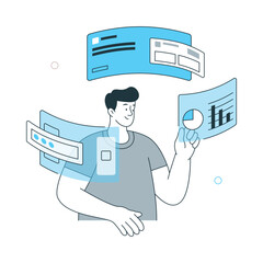 CMS Development Vector Illustration. EPS 10 File