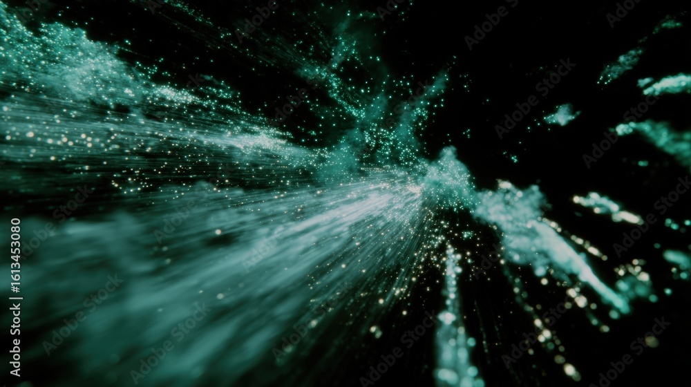 Aufkleber dynamic space explosion in deep universe