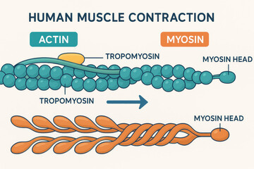 Human Muscle Contraction Illustration