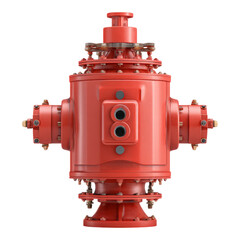 High-Pressure Fire Hydrant in Bright Red Color