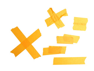 Orange masking tape  on a white background