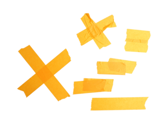Orange masking tape  on a white background