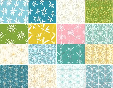Elegant Floral and Geometric Pattern Design japanese patterns