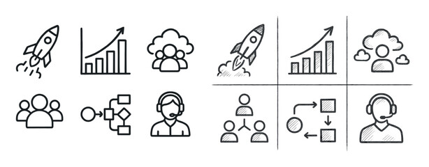 Entrepreneurial Icons Grid