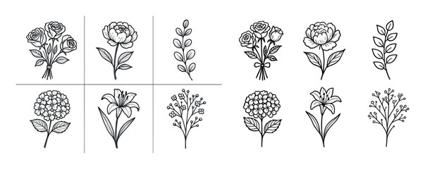 Floral Icon Grid
