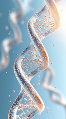 Double helix structure, genetic code, molecular biology, scientific research, cell life