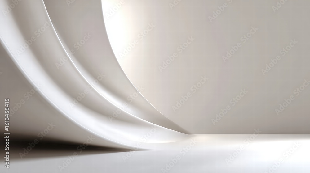 Poster elegant architectural forms in soft light, creating a minimalist abstract composition. the image sho