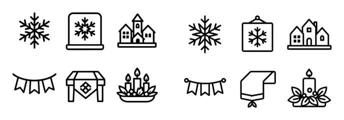 Obraz premium Minimalist Holiday Icons