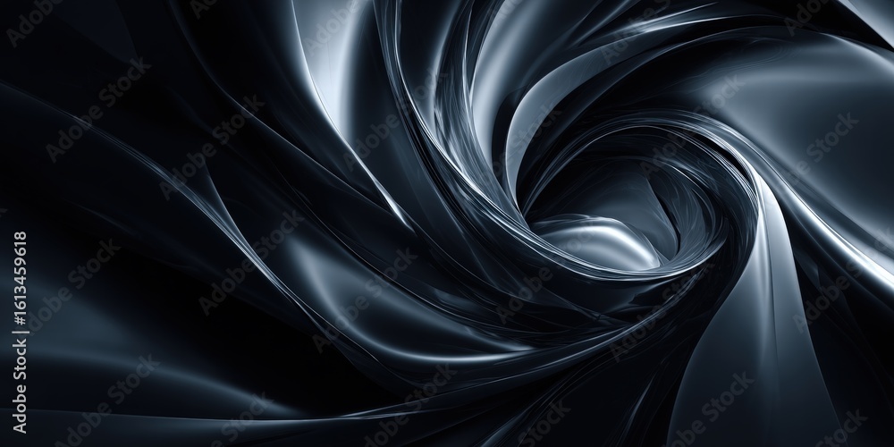 Poster futuristic abstract design with dynamic swirls