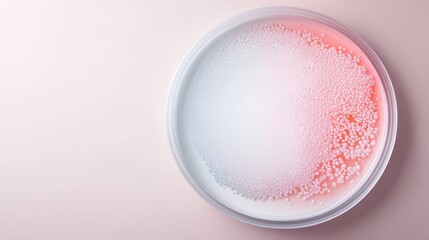 Petri dish with growing microorganisms, scientific experiment for genetic engineering, lab research.