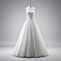 Elegant ALine Wedding Gown Pearl Embellishments  Classic Design