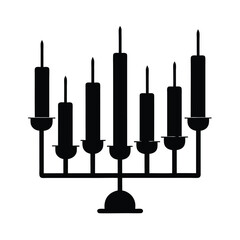 Naklejka premium silhouette-icon-of-multiple-candlesticks-arranged-.eps