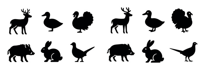 Hunting Silhouette Icons