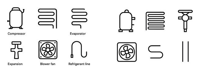 Airconditioning Icon Set
