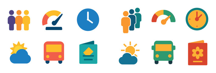 Colorful Election Icons