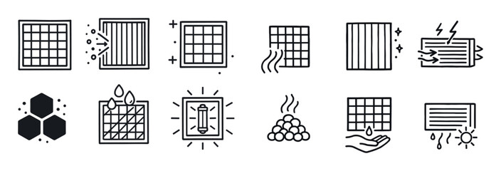 Air Filter Icons