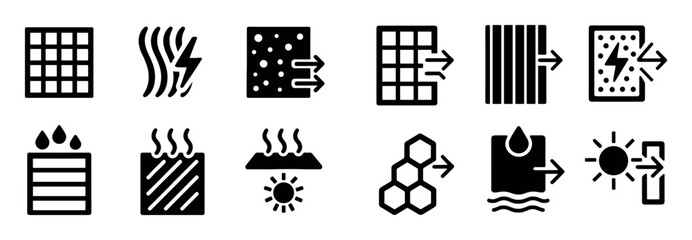 Air Filter Icons