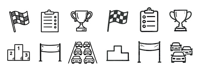 Fototapeta premium Drifting Event Icons