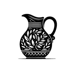 Rustic Pottery Jug 33 Vector Illustration