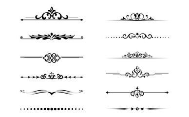 Vintage set. Floral elements for design monograms, invitations, frames, menus and labels. Graphic design of the website, cafes, boutiques, hotels, wedding invitations.