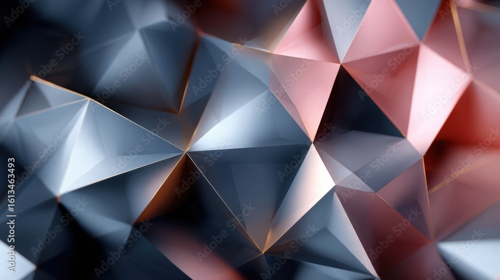 Poster a abstract geometric design of triangular shapes and diverse textures. a visual representation of an