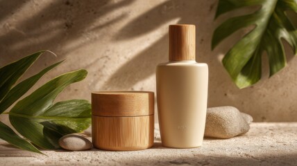 toned skincare containers rest 