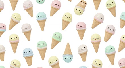 Ice cream cones pattern