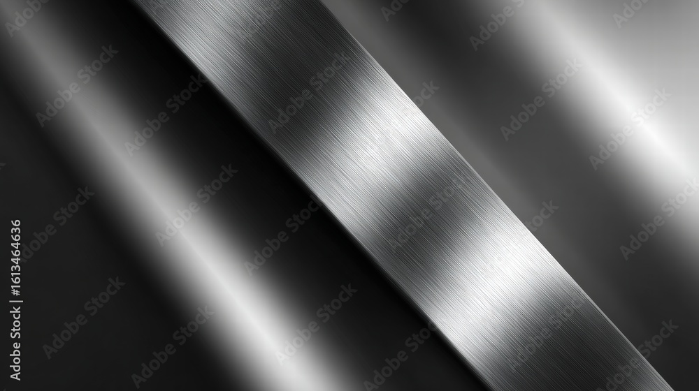 Poster sleek metal texture with diagonal lines and subtle reflections