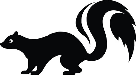 Minimal Skunk Silhouette Art