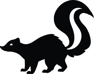 Minimal Skunk Silhouette Art