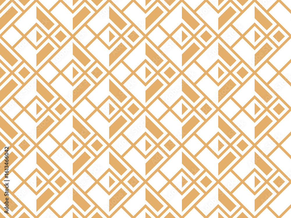 Aufkleber abstract geometric pattern. a seamless vector background. white and golden ornament. graphic modern 