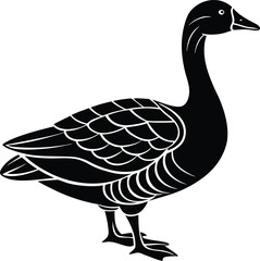 goose silhouette flying bird design.