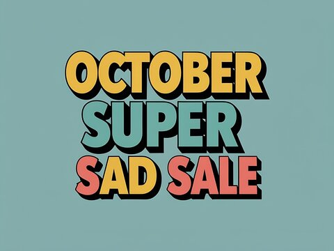 October super sad sale promotion.