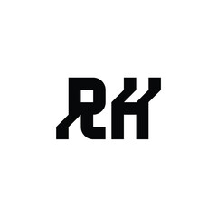 RH monogram logo design letter text name symbol monochrome logotype alphabet character simple logo
