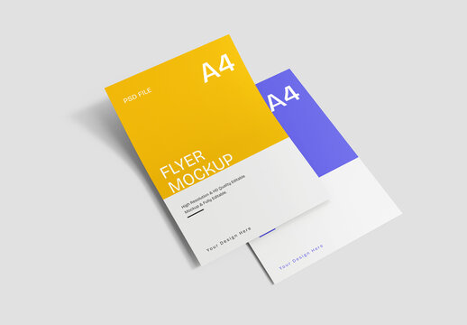 Two A4 Flyer Mockup Design