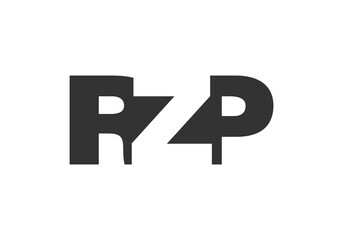 RZP logo design. Initial letter R Z P bold font style for tech startups, consulting, corporate branding. Creative company name, headlines typography identity, trendy logotype.
