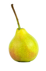 Green pear isolated on a white background