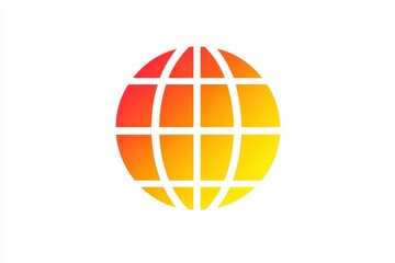 Vibrant and Modern Globe Icon Design for Digital Applications