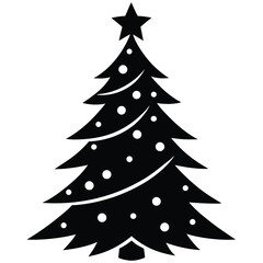 christmas tree vector icon