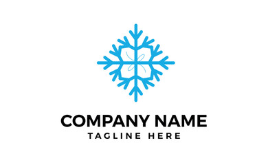snow Flowers design logo Template icon