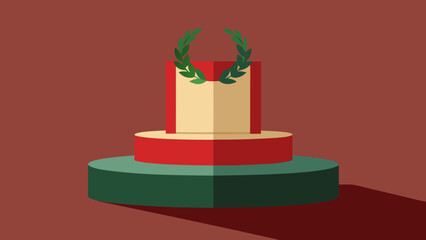 product podium wreath shadow