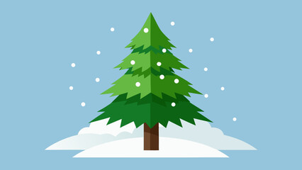 Fototapeta premium realistic pine snow light
