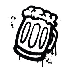 Graffiti Spray beers on isolated white background