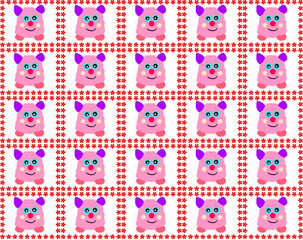Illustration of abstract seamless pattern background, fabric pattern, paper pattern, tile pattern,