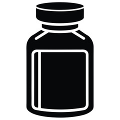 multivitamin bottle vector icon